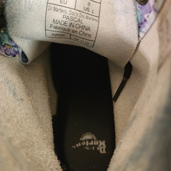 Dr Martens Blue Drippy Floral Boots SIZE 8 - Picture 5 of 5